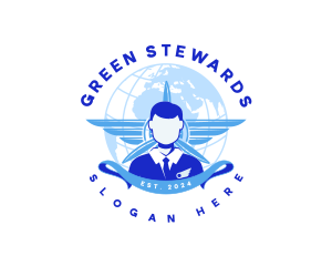 Global Flight Steward logo design