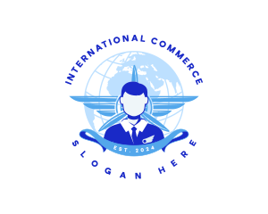 Global Flight Steward logo design