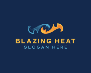 Heating Cooling Fuel logo design