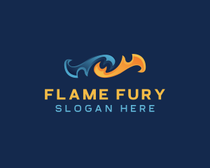 Heating Cooling Fuel logo design