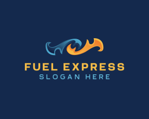 Heating Cooling Fuel logo design