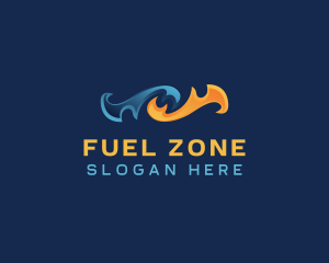 Heating Cooling Fuel logo design