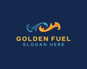 Heating Cooling Fuel logo design