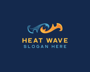 Heating Cooling Fuel logo design