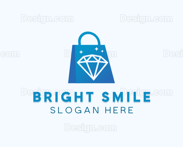 Diamond Jewelry Shopping Bag Logo