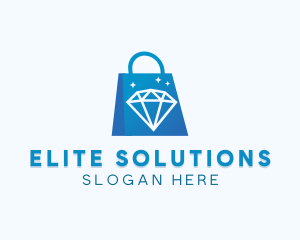 Diamond Jewelry Shopping Bag Logo