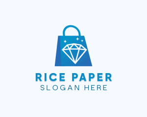 Diamond Jewelry Shopping Bag logo design