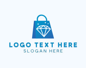 Diamond Jewelry Shopping Bag Logo