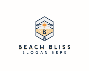 Tropical Beach Vacation logo design