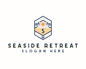 Tropical Beach Vacation logo design