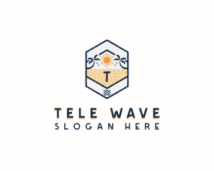 Tropical Beach Vacation logo design