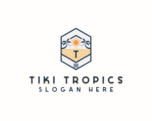 Tropical Beach Vacation logo design