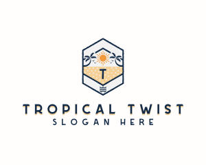 Tropical Beach Vacation logo design