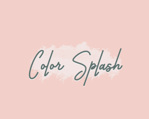 Splatter Beauty Watercolor logo design