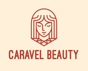 Red Beauty Lady  logo design