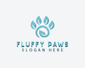 Eco Leaf Paw logo design