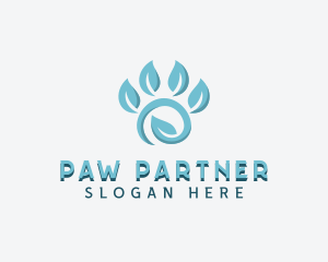 Eco Leaf Paw logo design