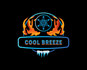 Fire Ice HVAC logo design