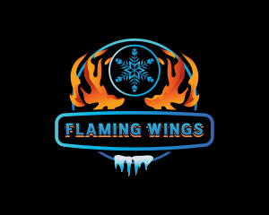 Fire Ice HVAC logo design