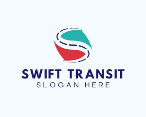 Road Highway Transport Letter S logo design