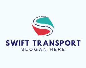 Road Highway Transport Letter S logo design