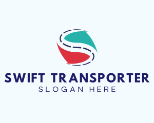 Road Highway Transport Letter S logo design