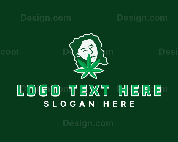 Marijuana Weed Lady Logo