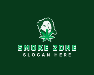 Marijuana Weed Lady logo design