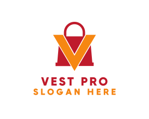 Red Bag V logo design