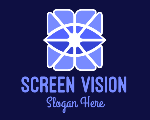 Purple Visual Eye logo design