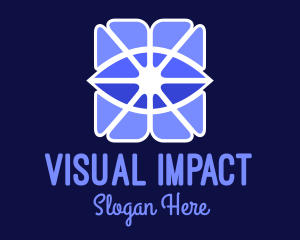 Purple Visual Eye logo design