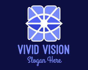 Purple Visual Eye logo design