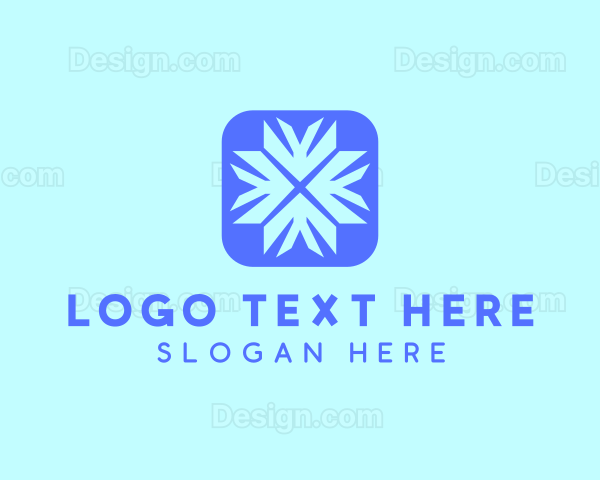 Digital Blue Snowflake Logo