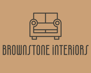 Brown Armchair Furniture logo design