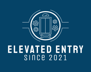 Elevator Lift Wrench  logo design