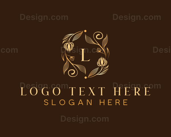 Floral Ornament Insignia Logo