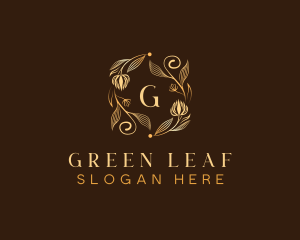 Floral Ornament Insignia logo design