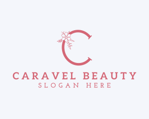 Floral Feminine Letter C logo design