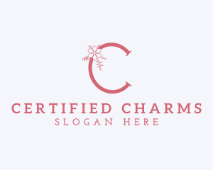 Floral Feminine Letter C logo design