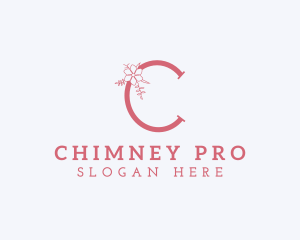 Floral Feminine Letter C logo design