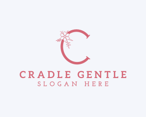 Floral Feminine Letter C logo design