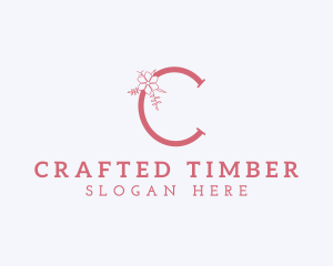 Floral Feminine Letter C logo design