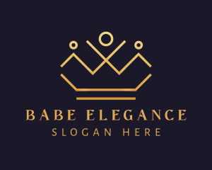 Golden Elegant Crown  logo design