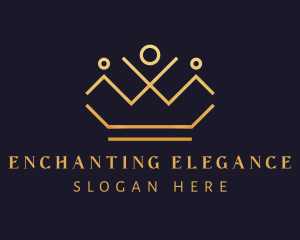 Golden Elegant Crown  logo design