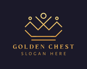 Golden Elegant Crown  logo design