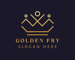 Golden Elegant Crown  logo design