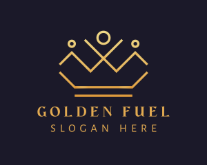 Golden Elegant Crown  logo design