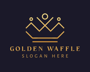 Golden Elegant Crown  logo design