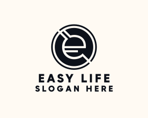 Modern Letter E logo design