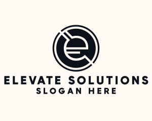 Modern Letter E logo design